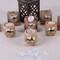 10 Pck Wood Tealight Candle Holder, Bridal Shower Tealight Holder Thank You Gifts, Wedding Party Favors for Guests, Wooden Cylinder Candle Holders for Table Centerpiece (Heart Tag, Light Brown)